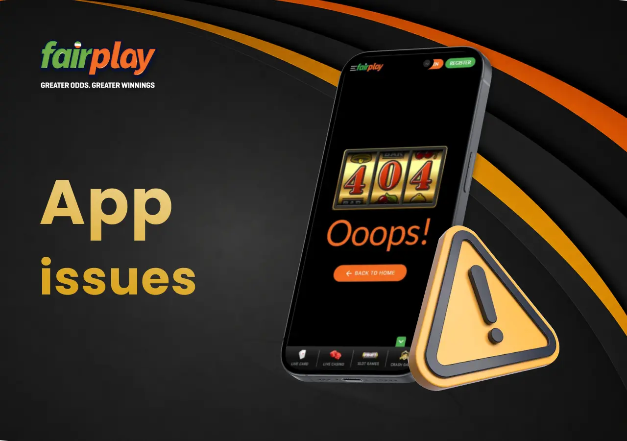 FairPlay error page shown on a smartphone with a notification about temporary access issues.
